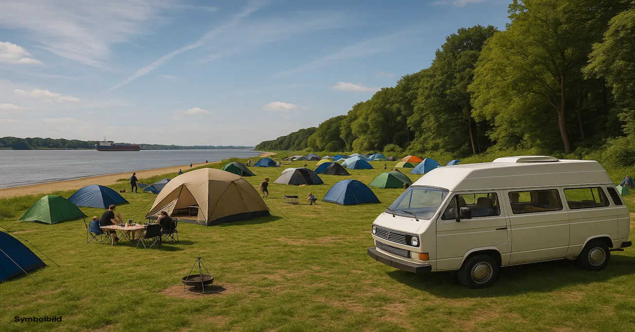 ElbeCamp: Dein Campingplatz direkt am Elbestrand ⇒ In Hamburg erholen